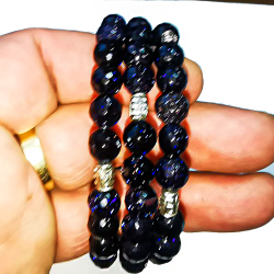 Браслет "Пружинка" авантюрин синий