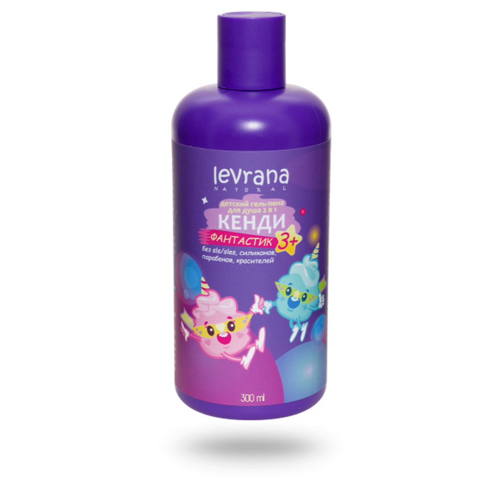 Гель-пена для ванной LEVRANA Кенди Фантастик детский 2 в1 3+, ТМ LEVRANA