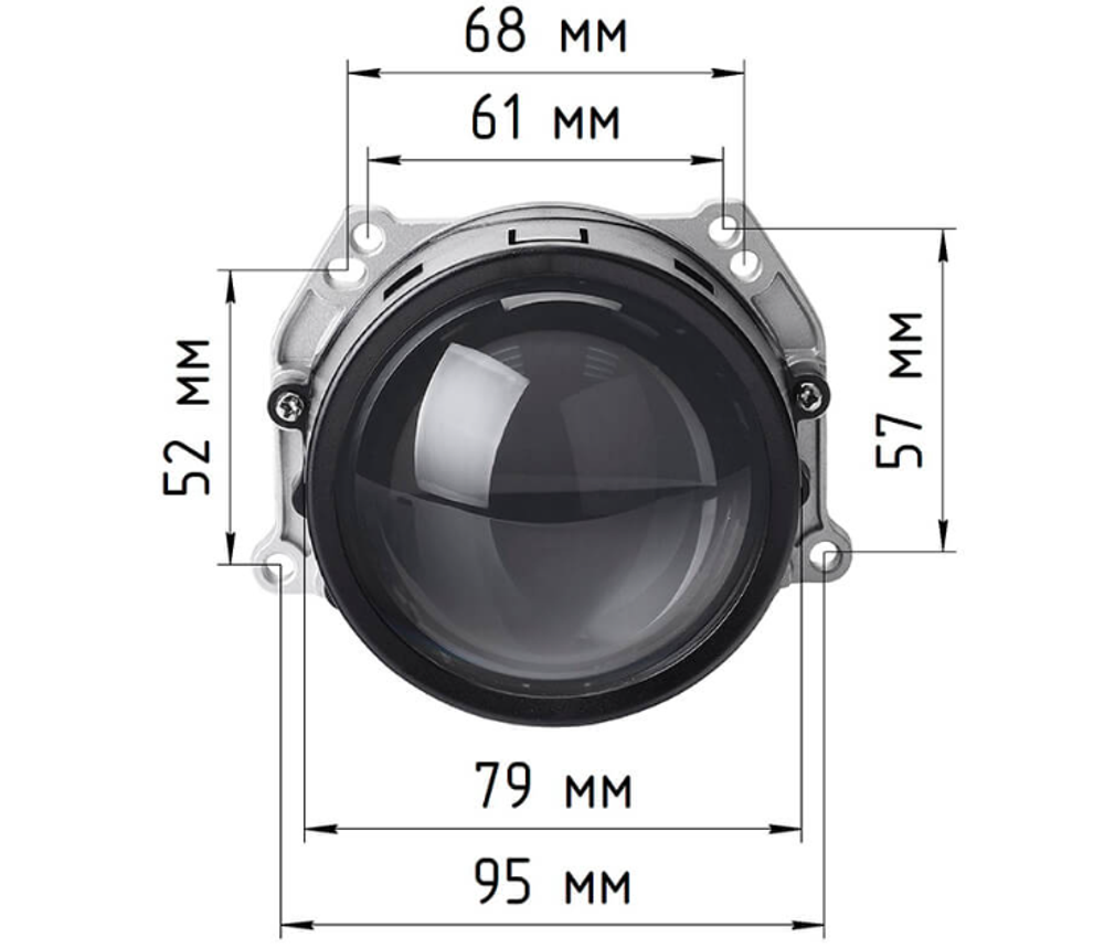 Билед модули Aozoom A17 Orion 3.0 дюйма, 2 чипа, 5500K, 12V, 58W/65W, крепление 3R (комплект, 2шт)
