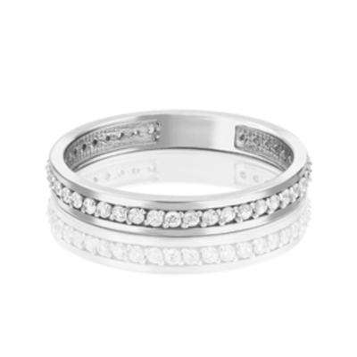 Обручальное кольцо из белого золота c фианитами 01-2781-00-401-1120-24