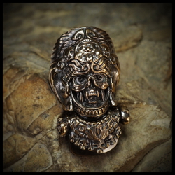 Замок для браслета из паракорда или кожи "Кукулькан" бронза