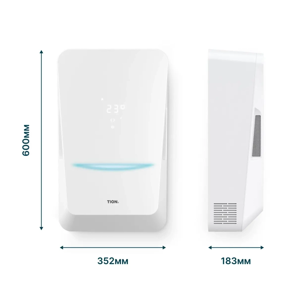 Бризер Tion Bio X SM Base с датчиком PM 2.5, без угольного фильтра