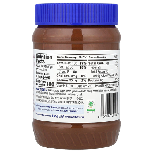 Peanut Butter & Co., Арахисовая паста, Dark Chocolatey Dreams®, 454 г (16 унций)