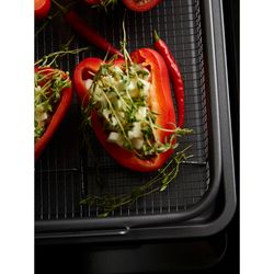 Противень для запекания с решеткой-гриль Roast Masters, 25х33 см, черный