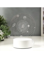 Светильник 3D ночник RISALUX «Космос», LED RGB, от сети, 9.5
