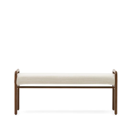 Скамейка Macaret со съемным чехлом из массива дуба с отделкой орех 120 см