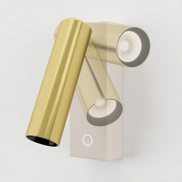 Настенный светильник LED 3W 3000K C078WL-L3WBS3K белый/латунь Twist Maytoni