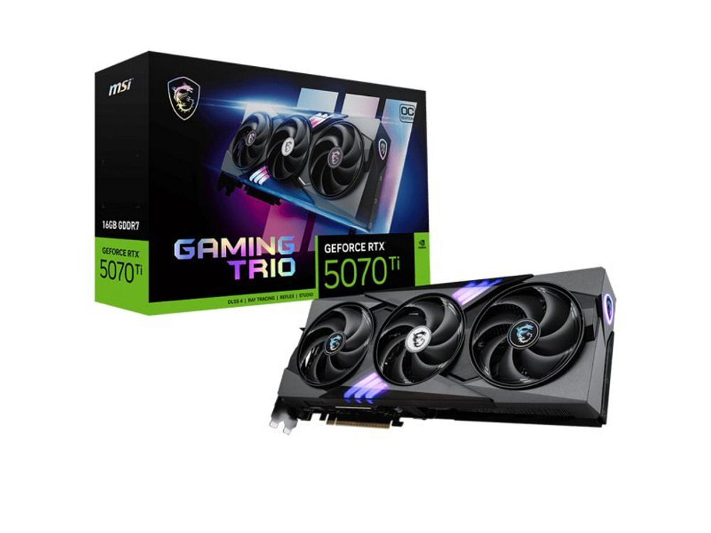 Видеокарта MSI Nvidia GeForce RTX 5070 Ti GAMING TRIO [RTX 5070 Ti 16G GAMING TRIO OC]