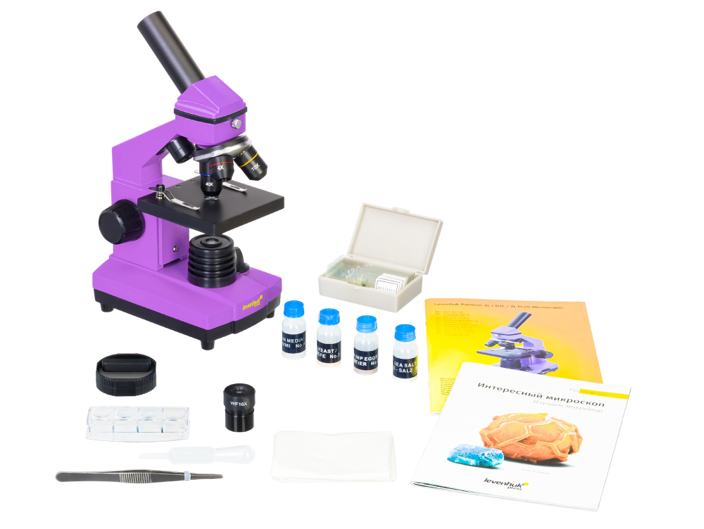 Микроскоп Levenhuk Rainbow 2L PLUS Amethyst\Аметист