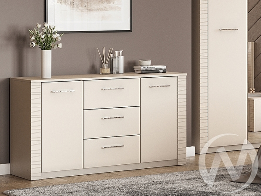 Комод 3 ящика 2-х створчатый МС Калипсо