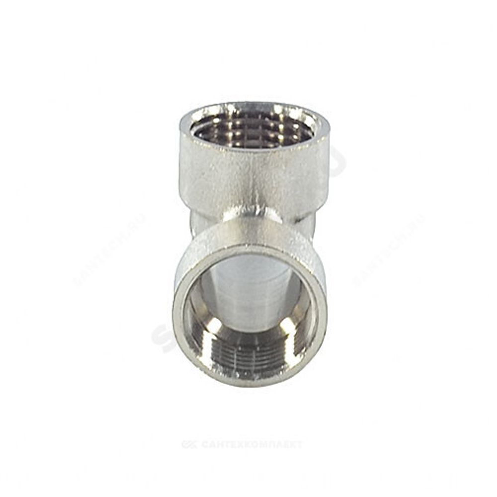 Тройник латунь никель Ду 15 (1/2") ВР/ВР/НР SantechSystems