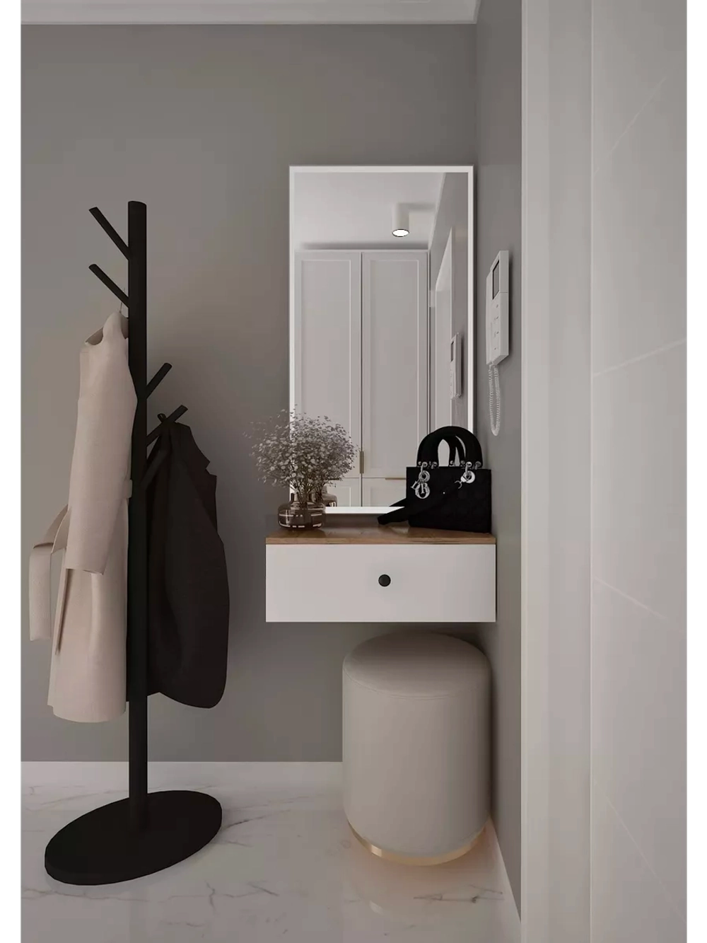 Тумба подвесная с выдвижным ящиком