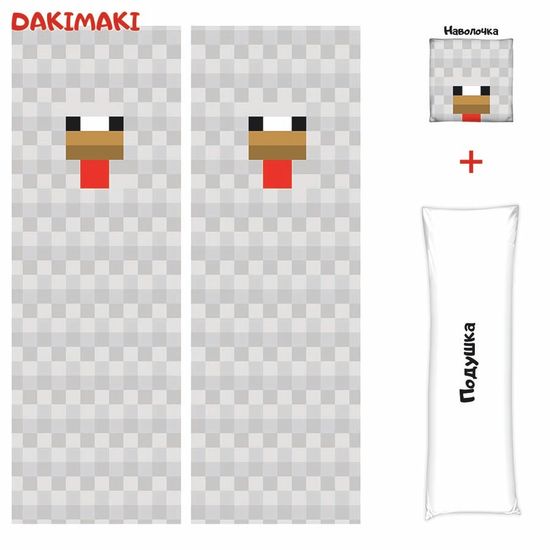 Дакимакура Курица Майнкрафт | Minecraft арт. 1226