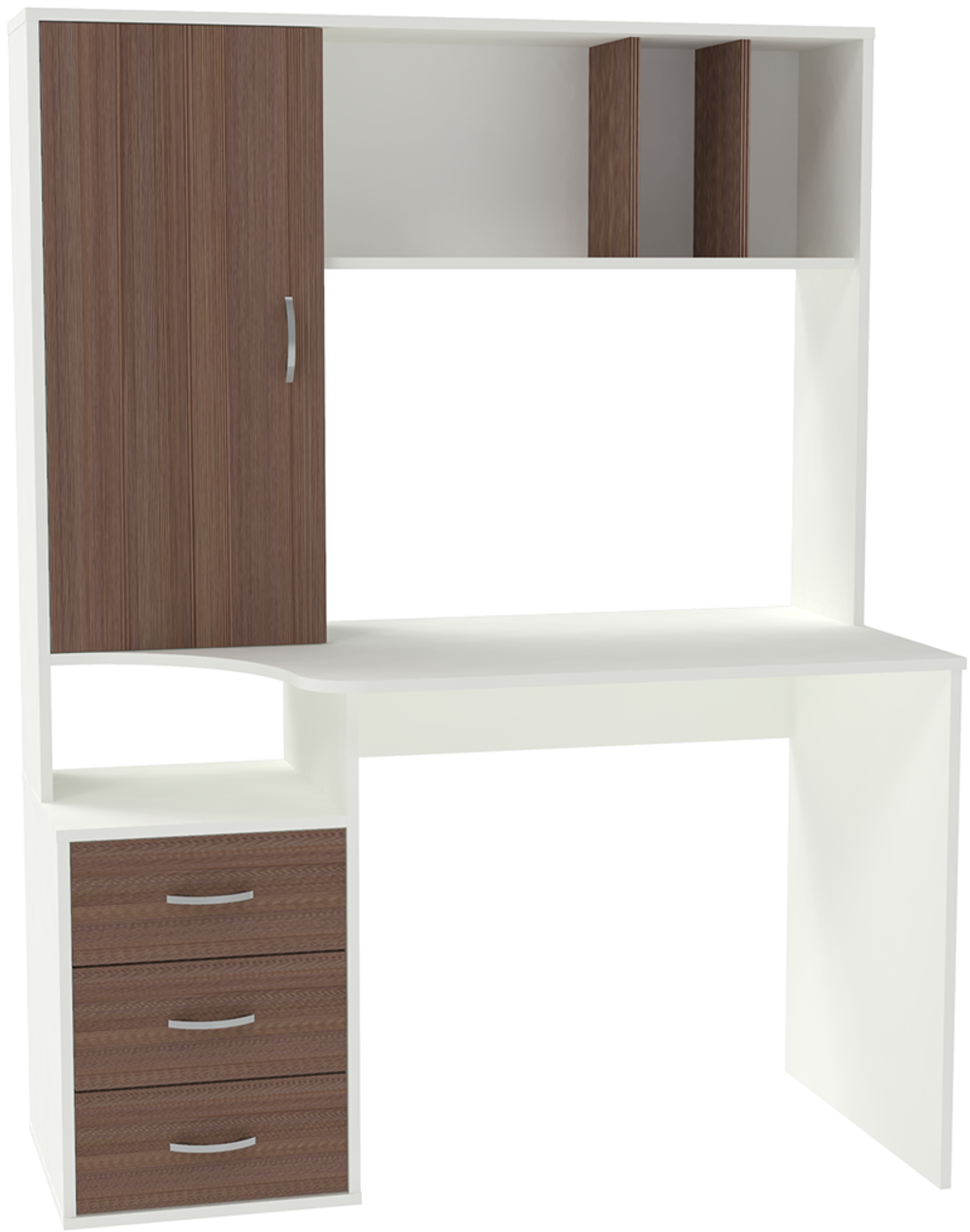 Стол компьютерный КарИВи Сокол Белый  Бодего Темный