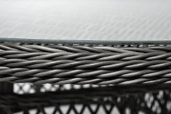 "Дольче" обеденная группа из искусственного ротанга, цвет графит