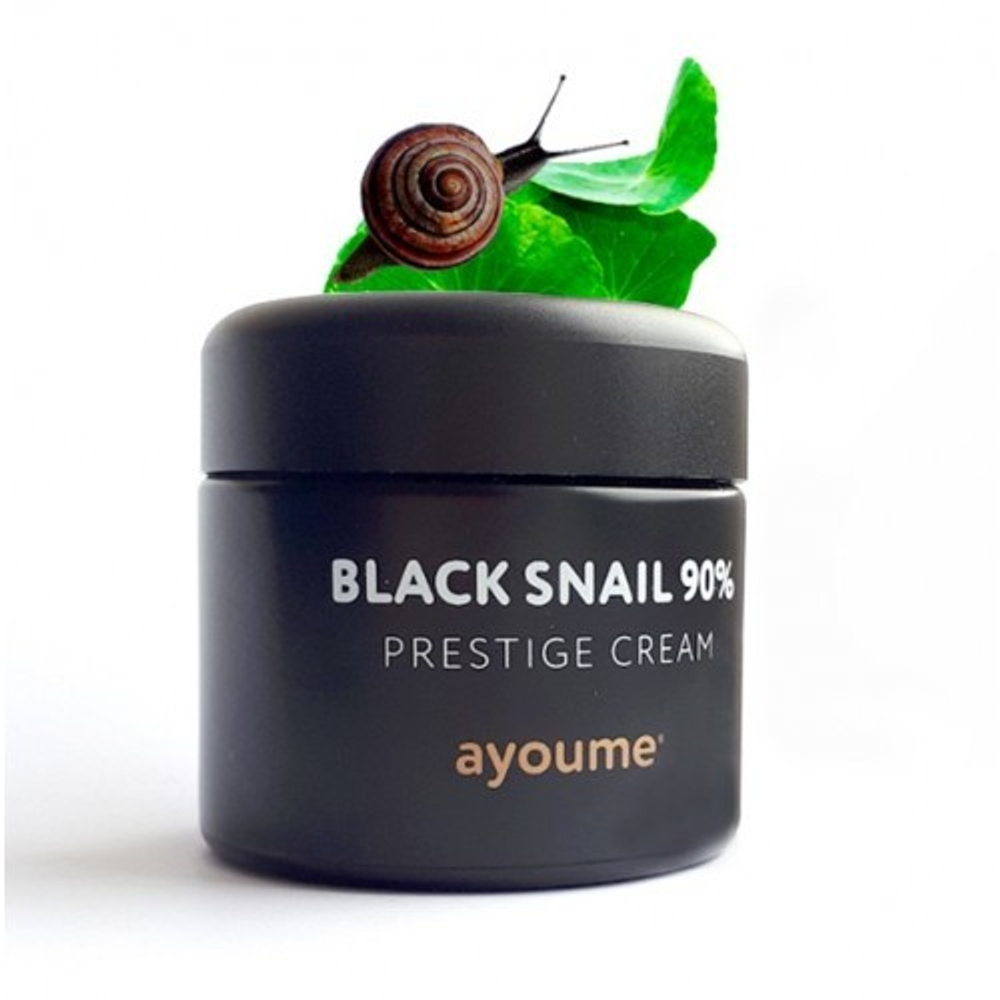 Ayoume 90% Black Snail Prestige Cream крем для лица с 90% муцина черной иберийской улитки