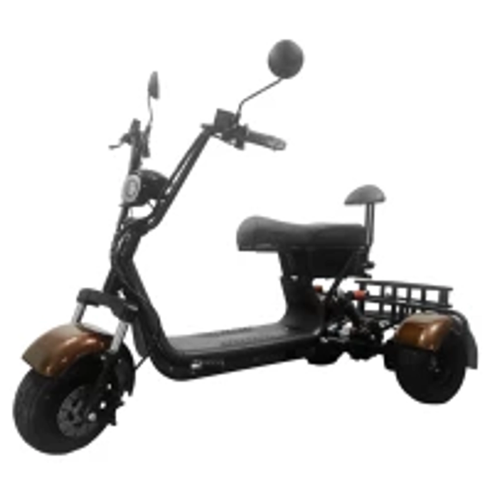 Электроскутер Citycoco Trike Mini 1000W 48V 20AH Чёрный