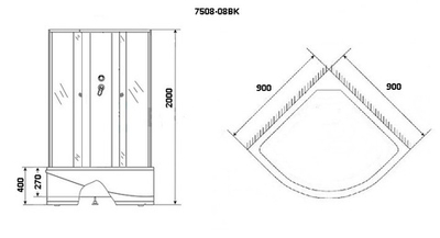 Душевая кабина Niagara NG-7508BK
