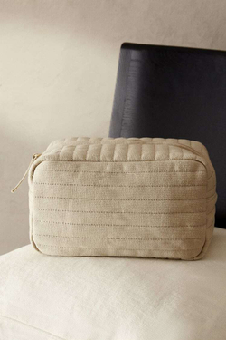 ZARA HOME СТЕГАНАЯ ЛЬНЯНАЯ КОСМЕТИЧКА, ЖЖЕНЫЙ