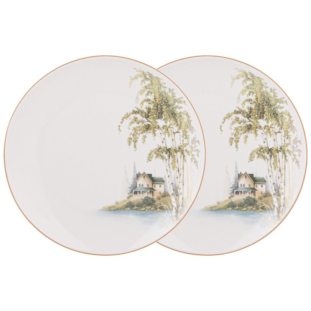 НАБОР ТАРЕЛОК ЗАКУСОЧНЫХ LEFARD "БЕРЕЗКИ" 2 ШТ. 20,5 СМ (КОР=9НАБ.)