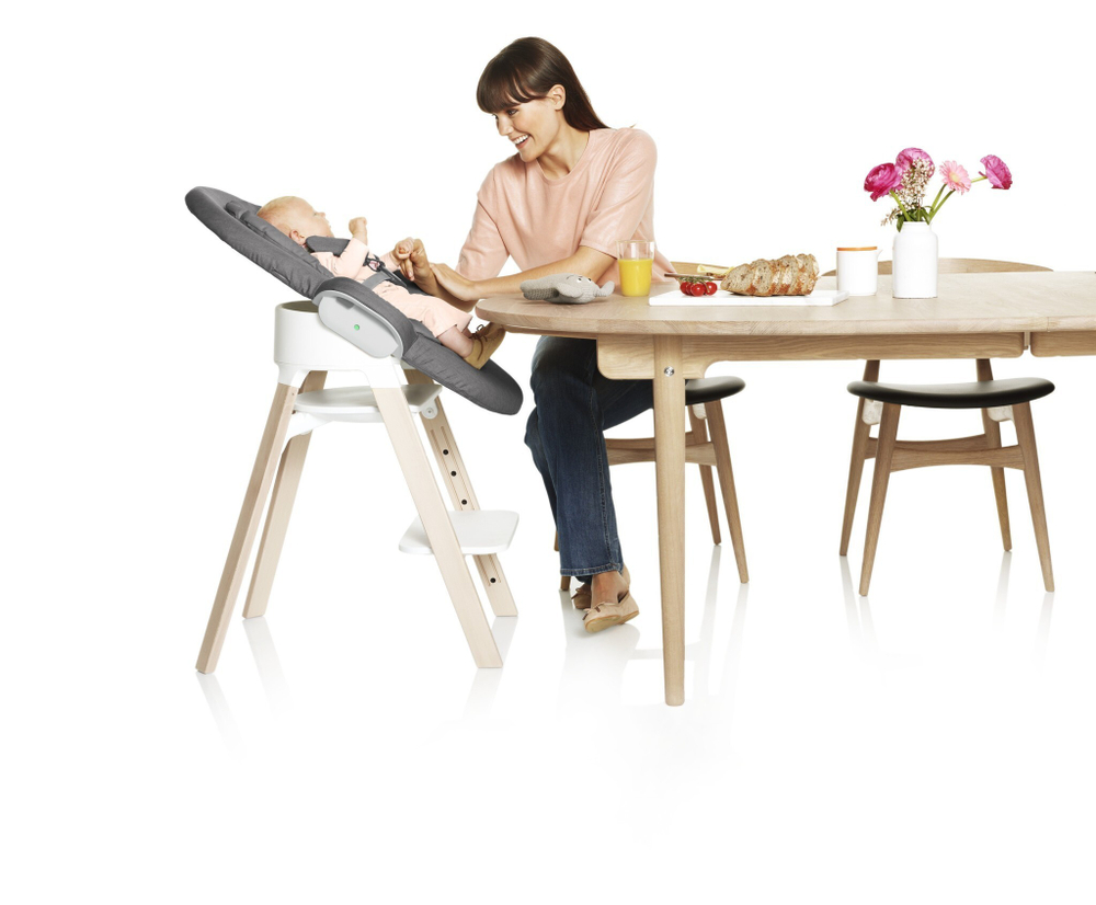 Комплект Стульчик + набор для новорождённого Stokke Steps, темно-серый