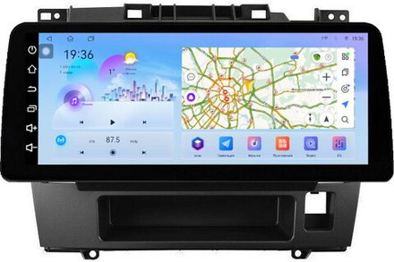 Магнитола для Nissan Tiida C11 2004-2013 (правый руль), Tiida Latio 2004-2012 (рамка графитовая) - FarCar монитор 12.3" 2K QLED на Android 14, TS10, CarPlay, 4G SIM-слот