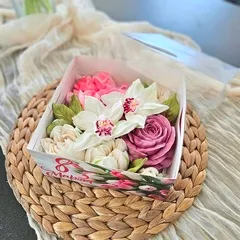 Зефир цветы «Белая орхидея»/ 16х16 см