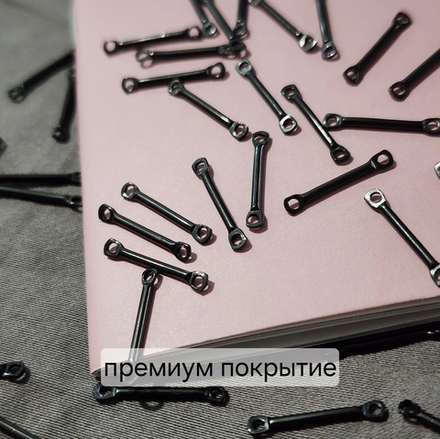 Коннектор, Сталь, чёрное 2е премиум покрытие, 15мм