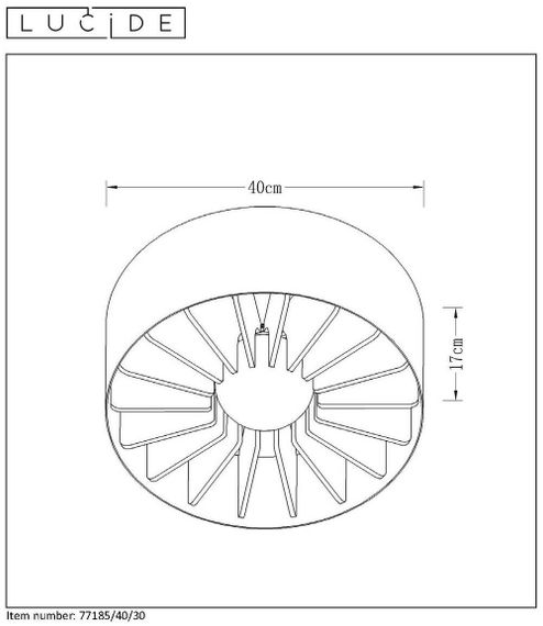 Потолочный светильник Lucide Zidane 77185/40/30