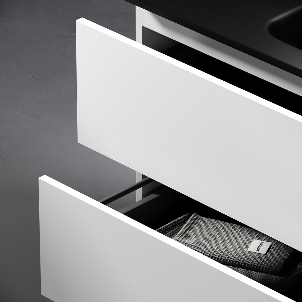 Тумба подвесная под раковину Sancos Urban, белый глянец 790х450х550