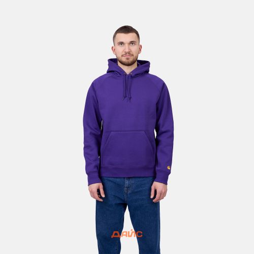 Толстовка мужская Carhartt WIP Hooded American Script  артикул:I028279_aura - купить в магазине Дайс