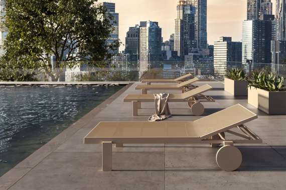 Шезлонг на колесах Gatsby Basic тортора