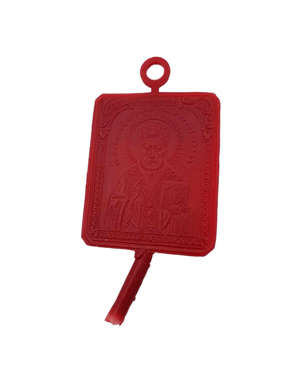 Восковка икона Св. Николай Мирликийский Чудотворец. Без вставок., 1 деталь