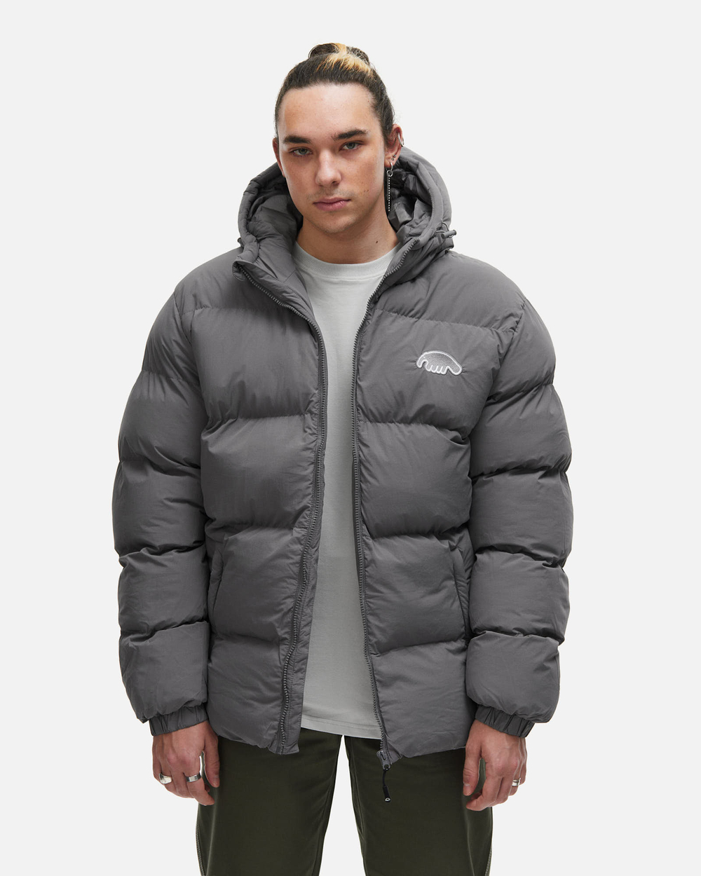Пуховик ANTEATER Downjacket-HoodedCrispy-Grey