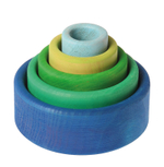 Деревянный сортер "Стаканчики" сине-зеленые, 5 деталей