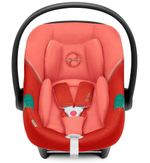 Коляска Cybex Coya Rosegold Frame Aton S2 i-Size Hibiscus Red Leaf Green с дождевиком и бампером
