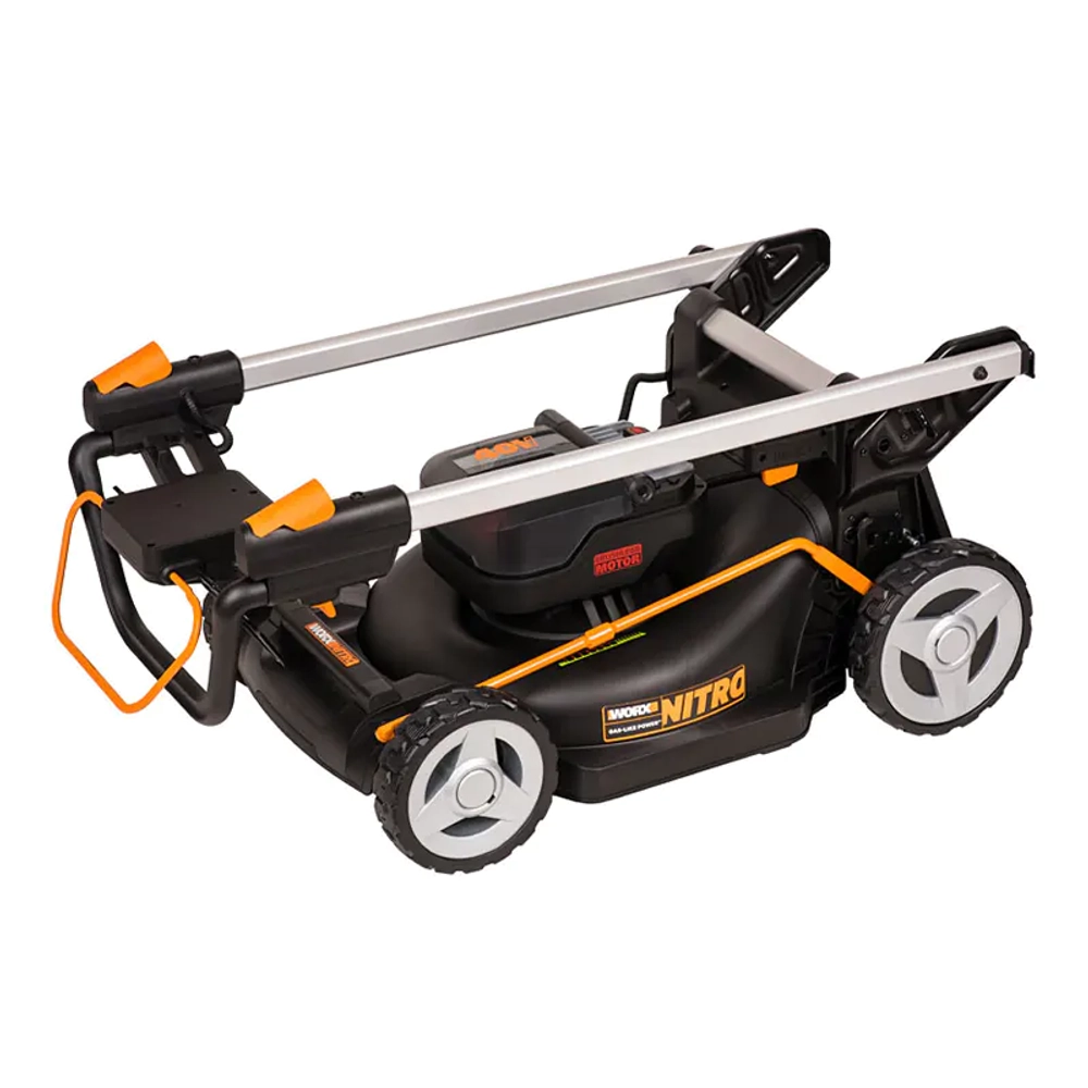 Аккумуляторная газонокосилка WORX WG749E 20В самоходная (2 x 4 Ач, ЗУ) нож 46 см, WG749E
