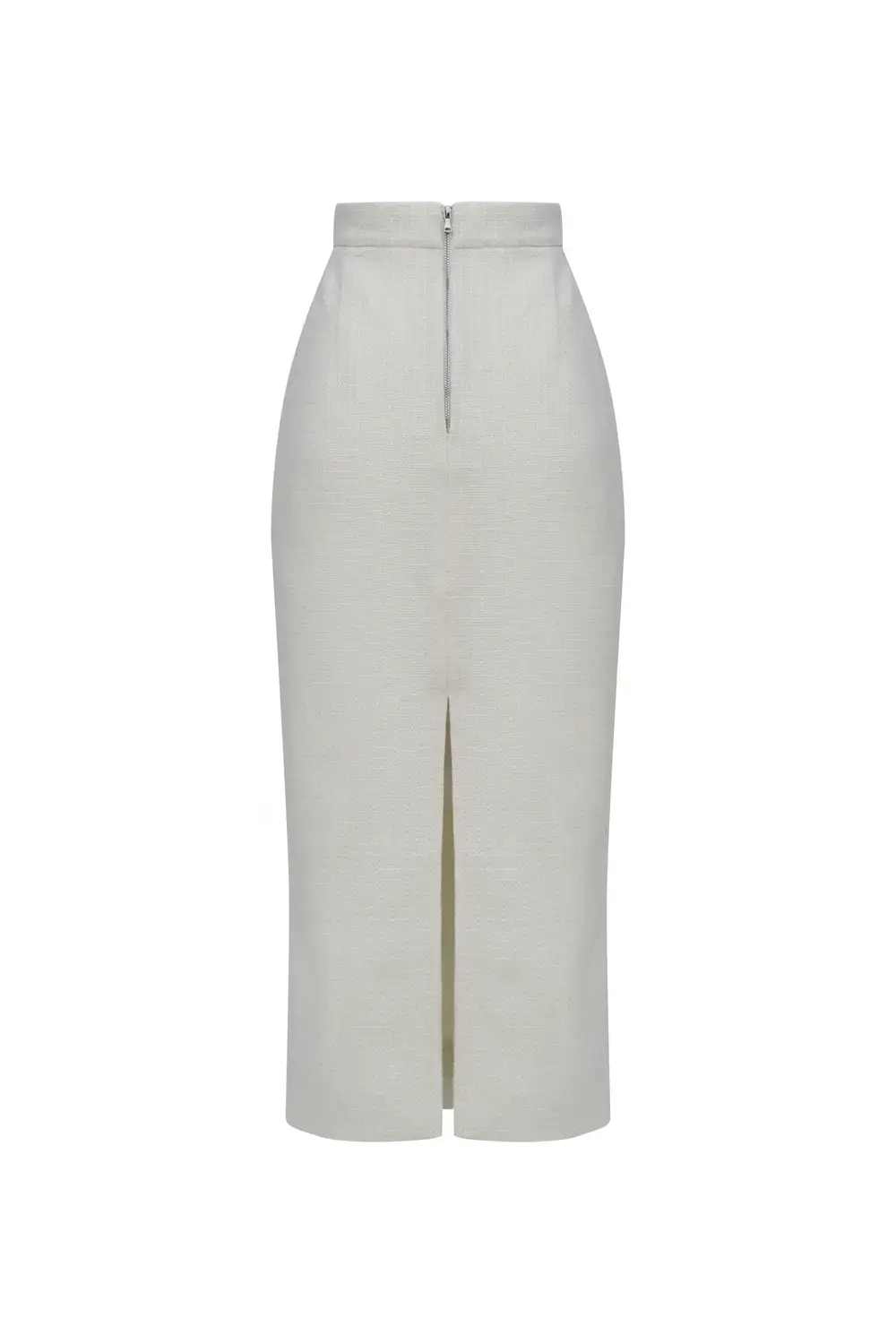 Белая юбка-карандаш миди