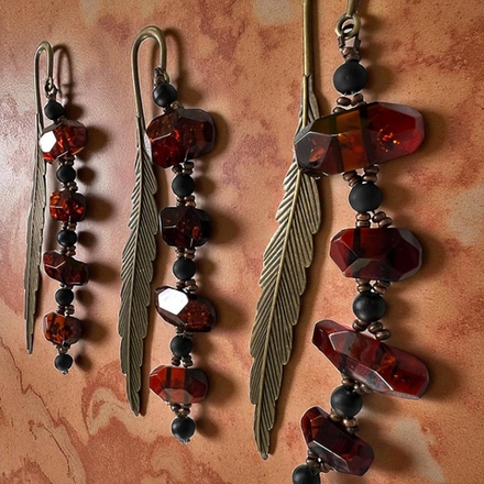 Книжная закладка. Медовое тепло. Янтарь