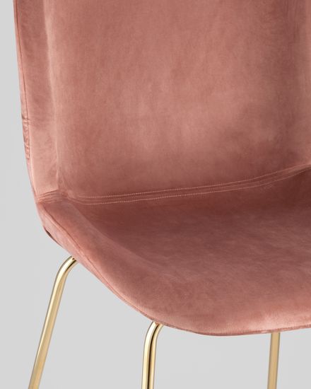 Стул барный Beetle со спинкой пудровый 2 шт