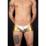 Мужские трусы хипсы золотистые с серебристой вставкой Cosmos Colors MR30_SG