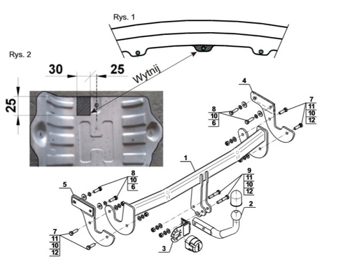 Фаркоп на Hyundai i40 универсал 2011-2019 (паспорт и сертификат в комплекте)(без электрики) Steinhof.H-249