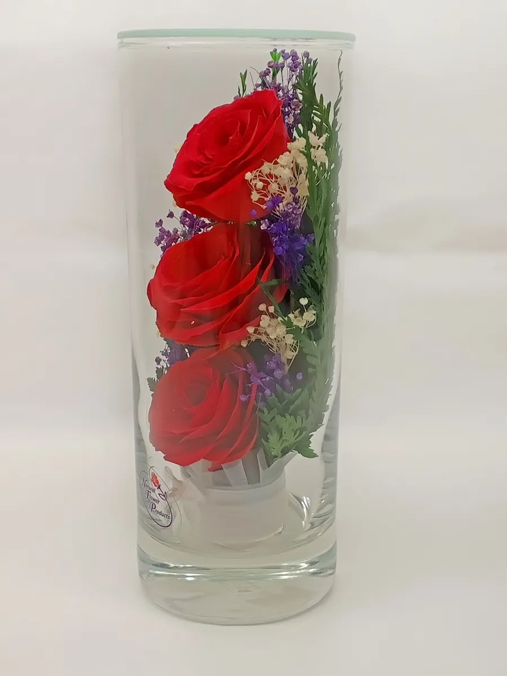 натуральные цветы в стекле, вакуум