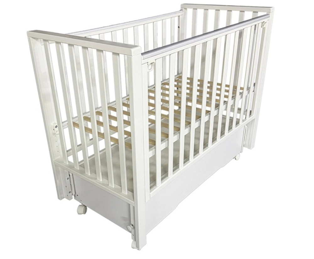 Кровать Антел NICOL цвет белый, маятник+колеса, автостенка, ящик + МАТРАС ортопедический