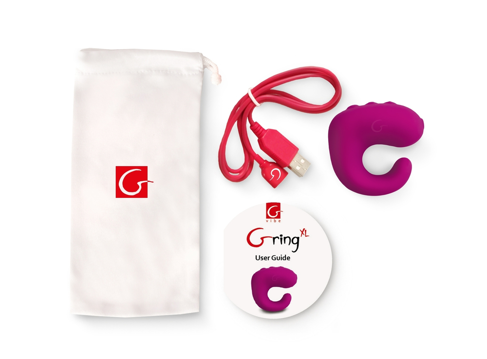 Gvibe Gring XL Вибратор на палец 2 в 1 фиолетовый