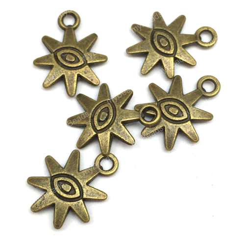 Подвески "От сглаза" 15х12 мм (5 шт), под бронзу