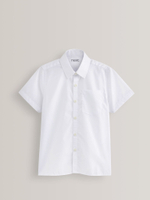 Рубашка с коротким рукавом школьная для мальчика Next 964-556, 2 шт., Белый
