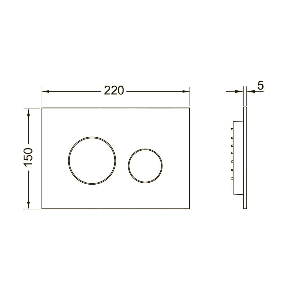 Кнопка смыва для инсталляции TECE, пластиковая, TECEloop, белый матовый, 9240926
