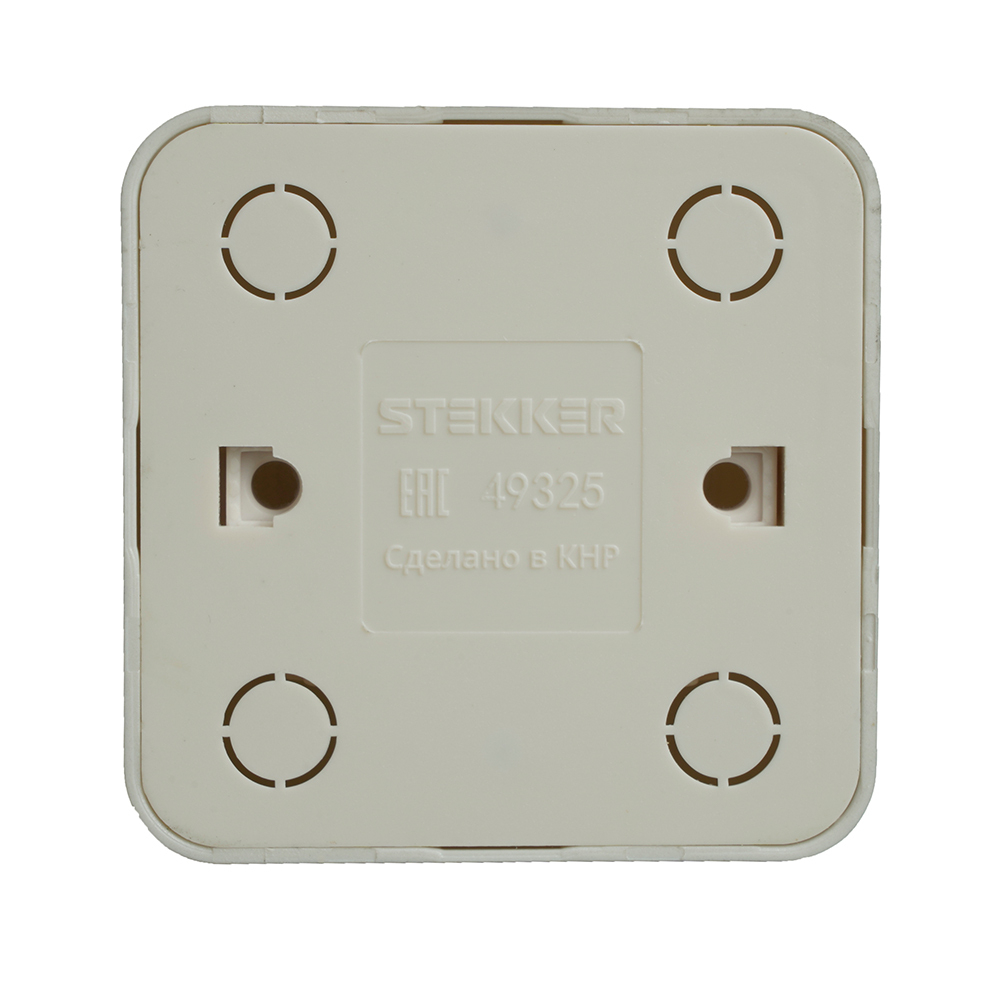 Розетка 1-местная б/з открытой установки, STEKKER, 250В, 10А, IP20, серия София, серебро, MST10-11-03 49325