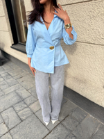 Джинсы прямого кроя с необработанным краем